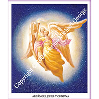 Tarjeta arcángel jofiel y cristina (10x9)