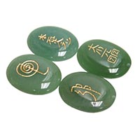 Set de cuatro piedras de reiki cuarzo verde / aventurina