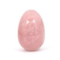 Cuarzo rosa huevo con agujero mediano 4,5 x 3 cm