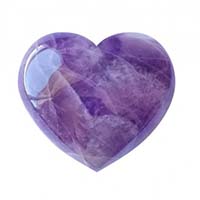 Amatista corazón mineral 4-6 cm