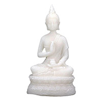 Buda de la medicina resina blanco 16 cm