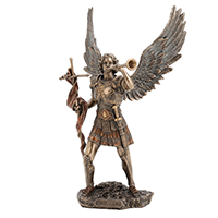 Estatua arcangel Gabriel resina 38 cm