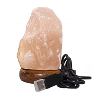 Lámpara de sal usb (natural, pirámide o corazón)