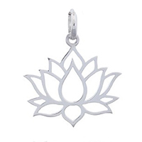 Colgante flor de loto pequeña plata