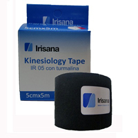 kinesio Tape negro con turmalina 5 cm x 5 m Irisana