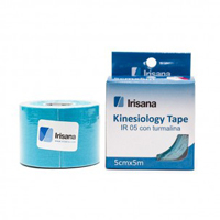 kinesio Tape azul con turmalina 5 cm x 5 m Irisana