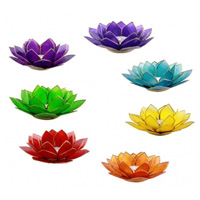 Portavelas flor de loto colores variados
