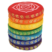 Almohadilla de los chakras para cuenco tibetano circular pequeño (unidad)