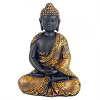 Buda en posición meditación resina 16 cm