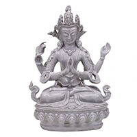 Chenrezig Buda de la compasión 24 cm resina