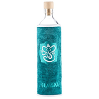 Botella vidrio Flaska spiritual Ganesh (algodón) 750 ml