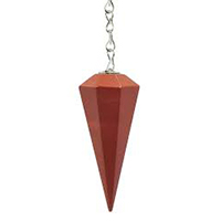 Péndulo triangular jaspe rojo