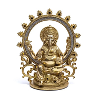 Ganesh sentado resina