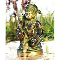 Hanuman estatua latón 13 cm