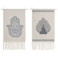 Colgadura de algodón mano de Fátima/ Buda meditación