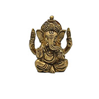 Figura Ganesh meditación bronce mini