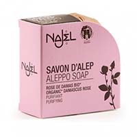 Jabón de alepo con rosa damascena 8% 100 gr