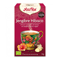 Yogi tea jengibre e hibisco 18 bolsitas